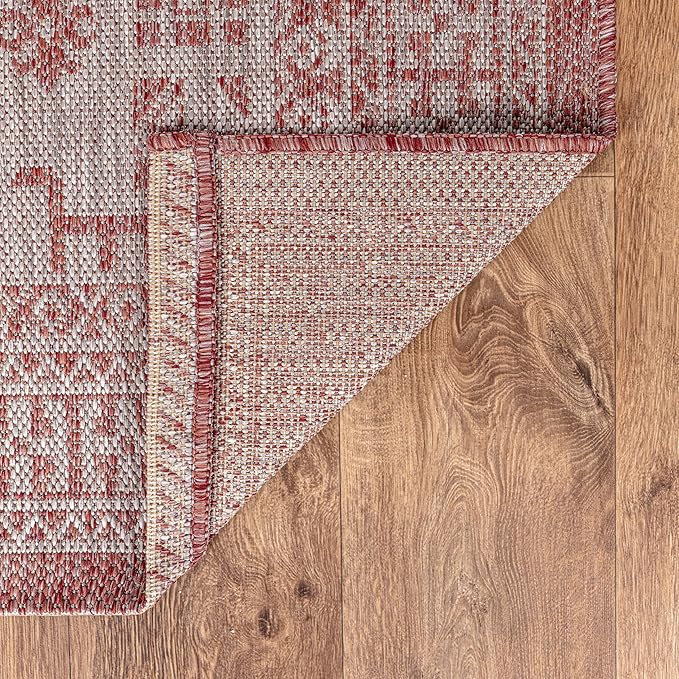 Keen Home Design Terrace Outdoor Area Rug - 6x9 Washable Indoor/Outdoor Rug for Patio, Kitchen, Balcony, Beach, Garden, Deck and Porch, Size: 6'x8'10"-Ruum Studio Home