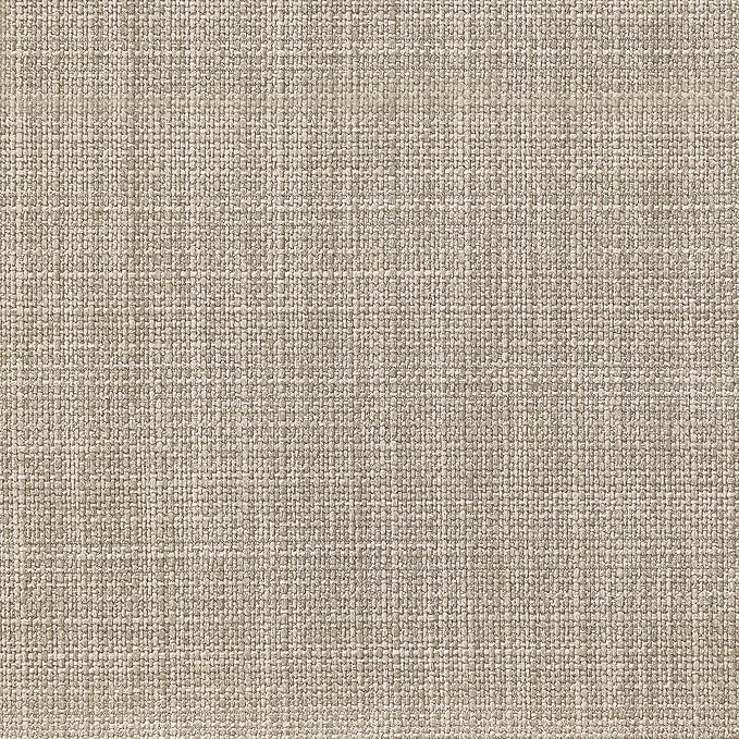 Amazon Basics Round Linen Ottoman with Storage, Tufted Upholstered Footstool for Living Room and Bedroom, 20" x 17", Linen Burlap Beige-Ruum Studio Home