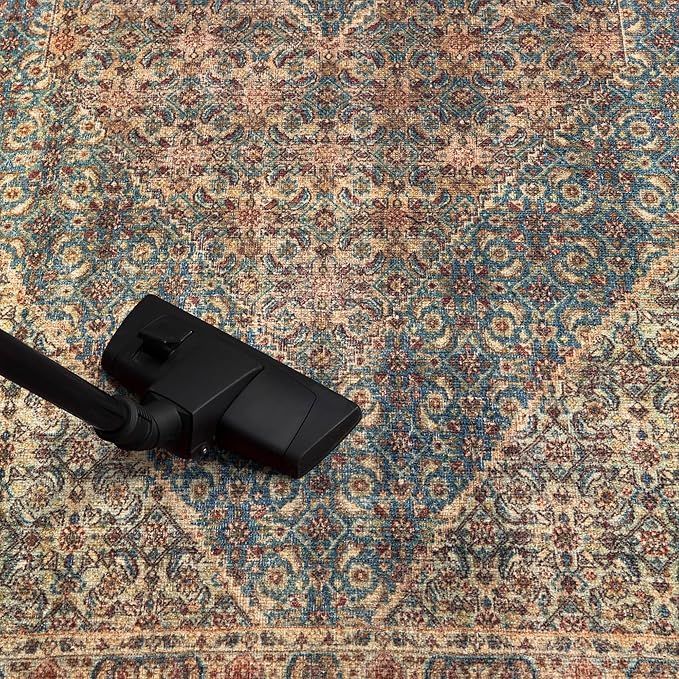 Keen Home Design 4x6 Rug - Machine Washable Area Rug with Non-Slip Backing, Ideal for Living Room, Dining Room, Bedroom - Vintage, Easy Clean, Durable, Low Pile Rug - (4' x 6')-Ruum Studio Home
