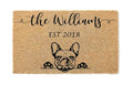 French Bulldog Coconut Coir Personalized Doormat, Frenchie Custom Welcome Mat, Housewarming Gift, Last Name Door Mat, Closing Gift, Dog Lover Entryway Rug 1172-Ruum Studio Home