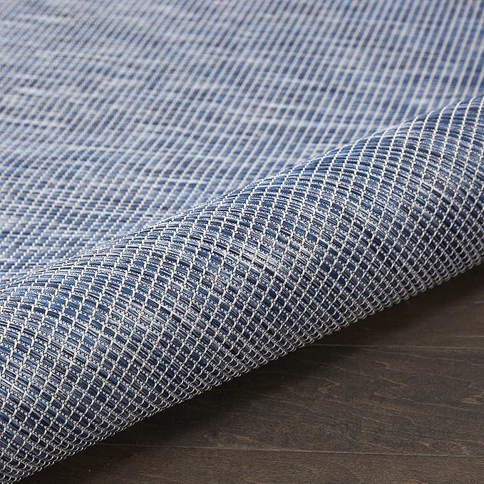 Nourison Positano Indoor/Outdoor Navy Blue 2'2" x 10' Area Rug, Easy Cleaning, Non Shedding, Bed Room, Living Room, Dining Room, Backyard, Deck, Patio (2x10)-Ruum Studio Home