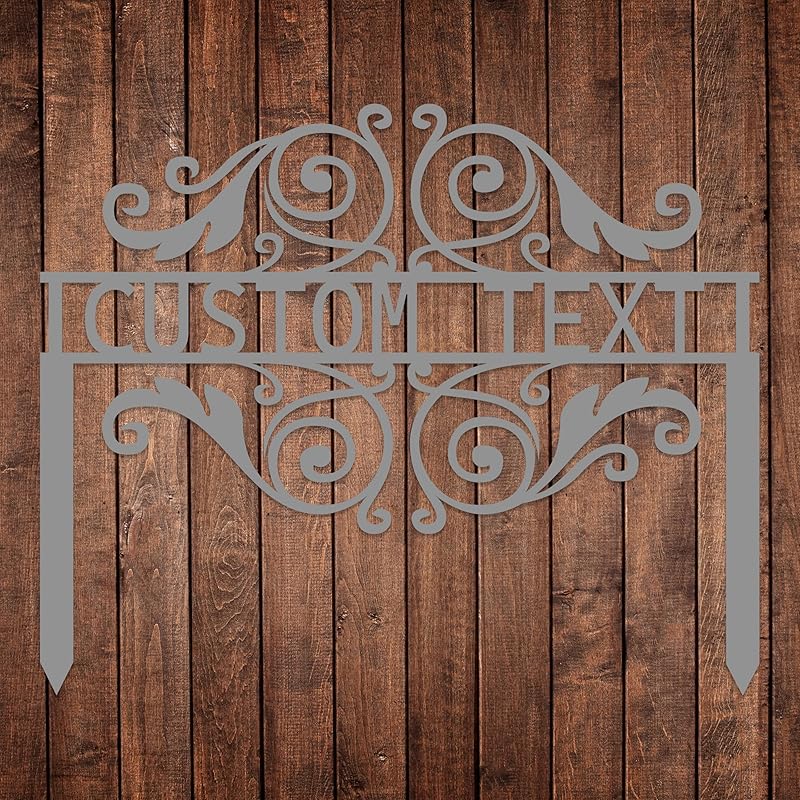 Personalized Metal Garden Sign with Stake, Custom Garden Decor for Outdoor, Custom Family Name Sign, Patio Decorations, Lawn Art, Farmhouse Decorative, Welcome Garden Sign, Housewarming Gift-Ruum Studio Home