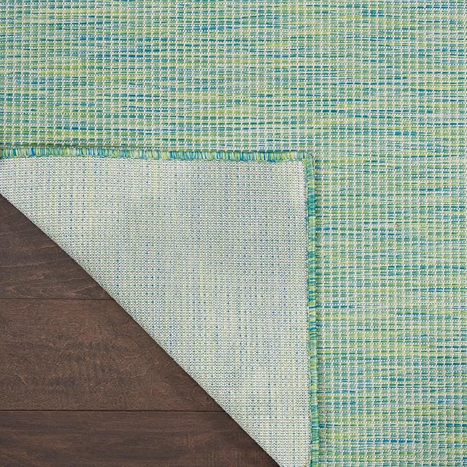 Nourison Positano Indoor/Outdoor Blue/Green 9' x 12' Area Rug, Easy Cleaning, Non Shedding, Bed Room, Living Room, Dining Room, Backyard, Deck, Patio (9x12)-Ruum Studio Home