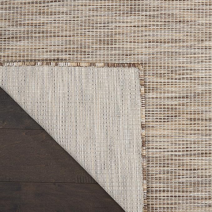 Nourison Positano Indoor-Outdoor Beige 5' x 7' Area Rug, Easy Cleaning, Non Shedding, Bed Room, Living Room, Dining Room, Backyard, Deck, Patio (5x7)-Ruum Studio Home
