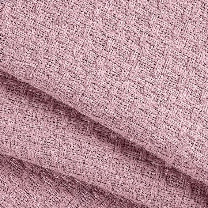 BELIZZI HOME 100% Cotton Bed Blanket, Breathable Bed Blanket Twin Size, Cotton Thermal Blankets Twin, Perfect for Layering Any Bed for All Season, Purple-Ruum Studio Home