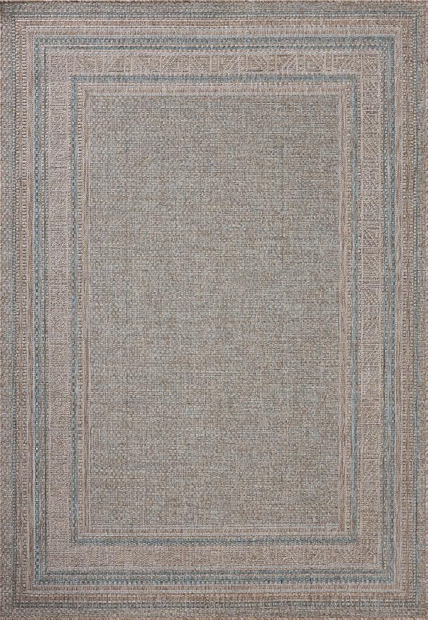 Loloi Amber Lewis Topanga Collection TOP-05 Natural/Teal 7'-10" x 10' Indoor/Outdoor Area Rug-Ruum Studio Home
