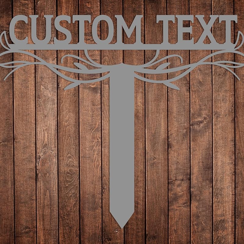 Personalized Metal Text Garden Sign with Stake, Custom Garden Decor for Outdoor, Custom Family Name Sign, Large Patio Decorations, Lawn Art, Farmhouse Decorative, Housewarming Gift-Ruum Studio Home