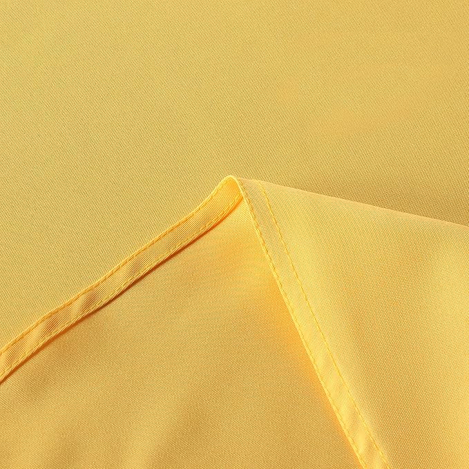 sancua Square Tablecloth - 54 x 54 Inch - Stain and Wrinkle Resistant Washable Polyester Table Cloth, Decorative Fabric Table Cover for Dining Tables, Buffet Parties and Camping, Yellow-Ruum Studio Home