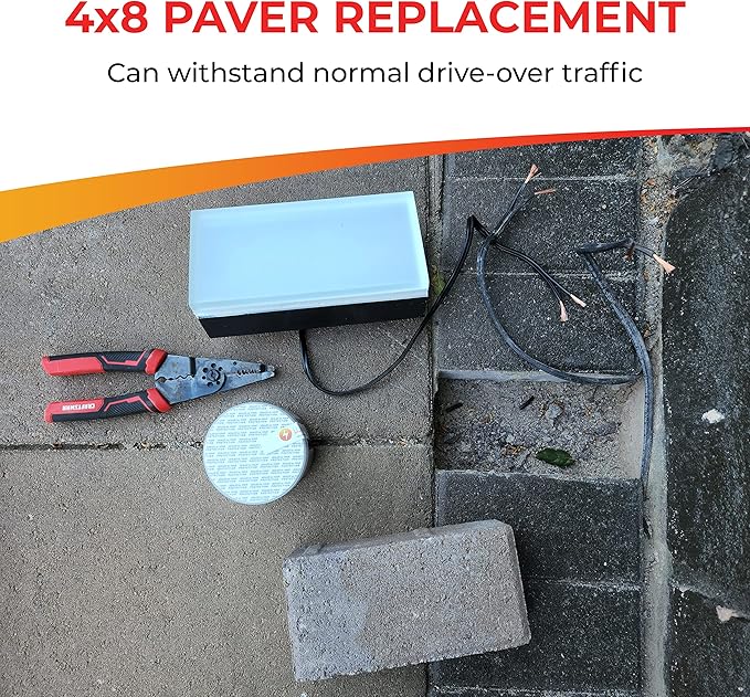 LUMENGY Paver Light 4×8 Inch (3.93 inch X 7.87 inch), 2700K Brick Lighting for Pavers, Driveway, Pathway Patio, & Garden, 12V Waterproof IP67, Drive-Over Rated-Ruum Studio Home