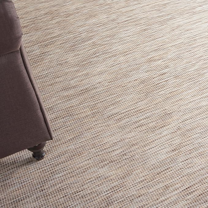 Nourison Positano Indoor-Outdoor Beige 9' x 12' Area Rug, Easy Cleaning, Non Shedding, Bed Room, Living Room, Dining Room, Backyard, Deck, Patio (9x12)-Ruum Studio Home