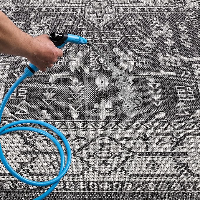 Keen Home Design Terrace Outdoor Area Rug - 9x12 Washable Indoor/Outdoor Rug for Patio, Kitchen, Balcony, Beach, Garden, Deck and Porch, Size: 8'10"x12'-Ruum Studio Home