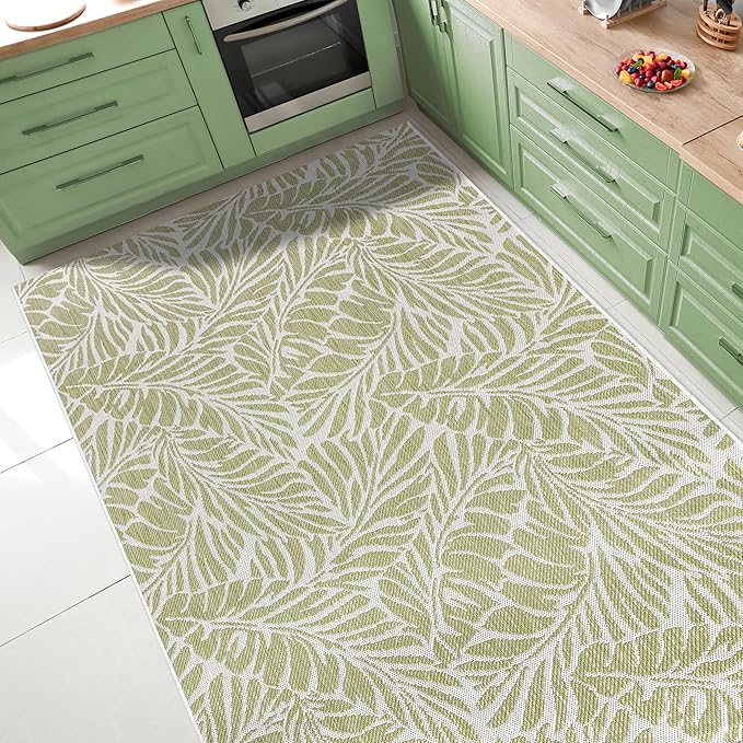 Keen Home Design Terrace Outdoor Area Rug - 6x9 Washable Indoor/Outdoor Rug for Patio, Kitchen, Balcony, Beach, Garden, Deck and Porch, Size: 6'x8'10"-Ruum Studio Home