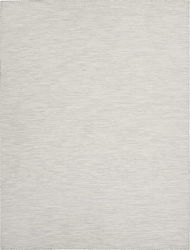 Nourison Positano Indoor-Outdoor Light Grey 7' x 10' Area Rug, Easy Cleaning, Non Shedding, Bed Room, Living Room, Dining Room, Backyard, Deck, Patio (7x10)-Ruum Studio Home