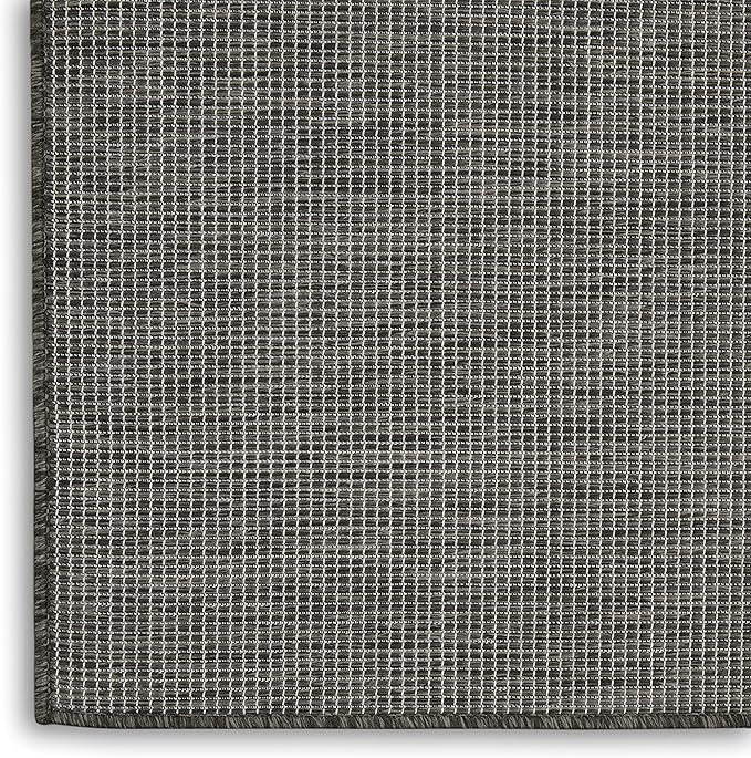 Nourison Positano Indoor/Outdoor Charcoal 3' x 5' Area Rug, Easy Cleaning, Non Shedding, Bed Room, Living Room, Dining Room, Backyard, Deck, Patio (3x5)-Ruum Studio Home