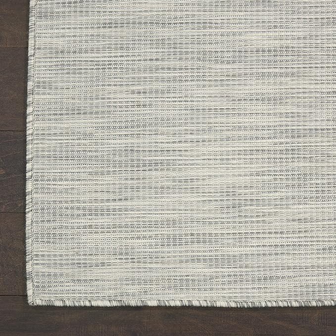 Nourison Home Positano 6' x 9' Light Gray Fabric Modern Indoor/Outdoor Area Rug-Ruum Studio Home