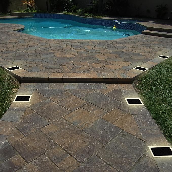 LUMENGY Solar Paver Light 6×9 inch, 2700K, Up to 20 Hours Continuous Lighting, Stainless Steel, Thick Glass, Glare-Free Illumination for Driveways, Pathways & Garden, Waterproof & Drive-Over Rated-Ruum Studio Home
