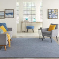 Nourison Home Positano Indoor/Outdoor Navy Blue 6' x Round Area Rug, Easy Cleaning, Non Shedding, Bed Room, Living Room, Dining Room, Backyard, Deck, Patio (6 Round)-Ruum Studio Home