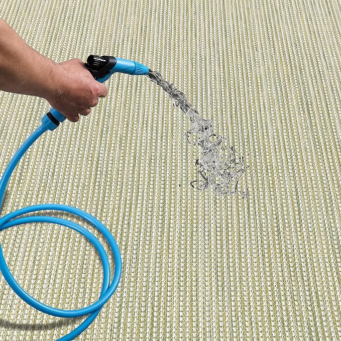 Keen Home Design Terrace Outdoor Area Rug - 5x8 Washable Indoor/Outdoor Rug for Patio, Kitchen, Balcony, Beach, Garden, Deck and Porch, Size: 5'3"x7'7"-Ruum Studio Home