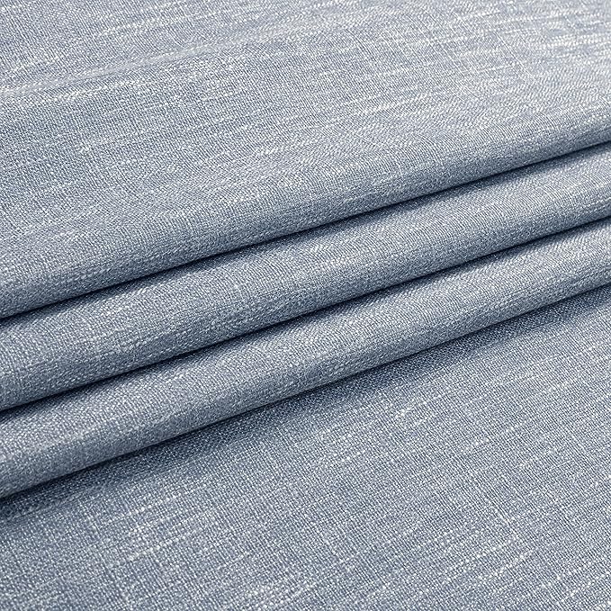 Vision Home Chambray Blue Full Blackout Curtains Pinch Pleated Room Darkening Window Curtains 72 inch for Living Room Bedroom Thermal Insulated Pinch Pleat Drapes with Hooks Back Tab 2 Panel 40"Wx72"L-Ruum Studio Home