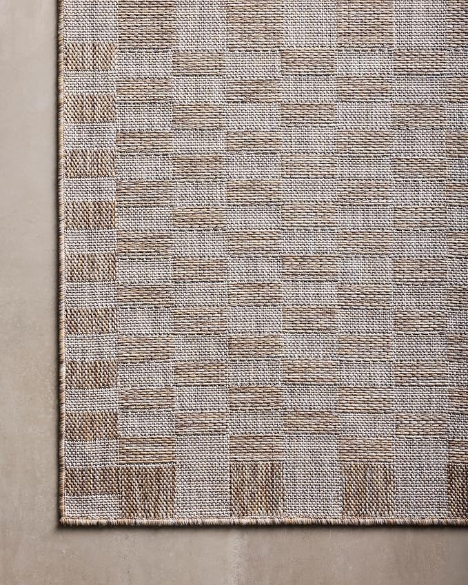 Loloi Amber Lewis Topanga Collection TOP-03 Natural/Dove 5'-3" x 7'-6" Indoor/Outdoor Area Rug-Ruum Studio Home