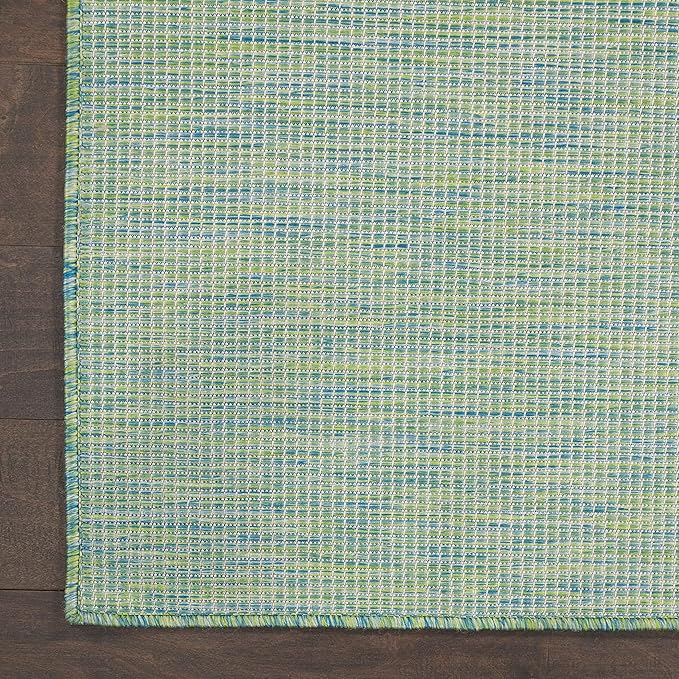 Nourison Home Positano 10' x 14' Blue/Green Fabric Modern Area Rug (10' x 14')-Ruum Studio Home