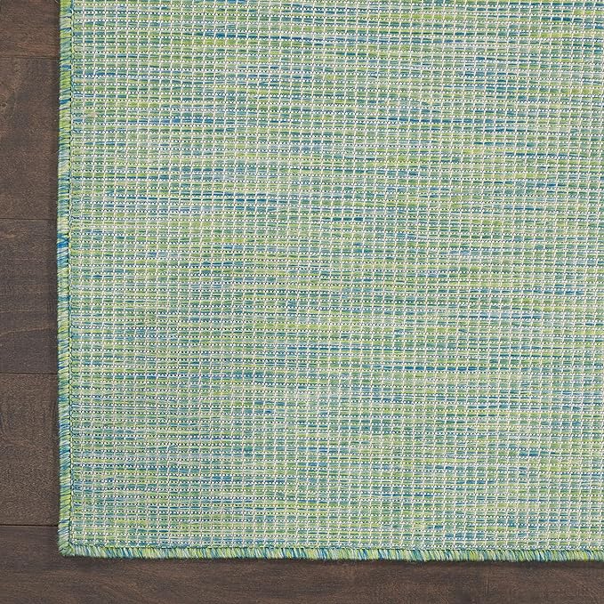 Nourison Positano Indoor/Outdoor Blue/Green 8' x 10' Area Rug, Easy Cleaning, Non Shedding, Bed Room, Living Room, Dining Room, Backyard, Deck, Patio (8x10)-Ruum Studio Home