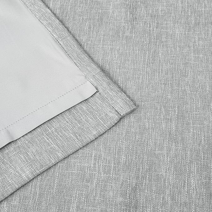 Vision Home Silver Grey Pinch Pleated Full Blackout Curtains Room Darkening Window Curtains 120 inch for Living Room Bedroom Thermal Insulated Pinch Pleat Drapes with Hooks Back Tab 2 Panel 40"Wx120"L-Ruum Studio Home