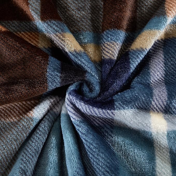 MERRYLIFE Throw Blanket Plaid Sherpa | Ultra-Plush Soft Colorful Oversized | Decorative Couch Travel Blanket | Large Size(60" 90", Greenland)-Ruum Studio Home