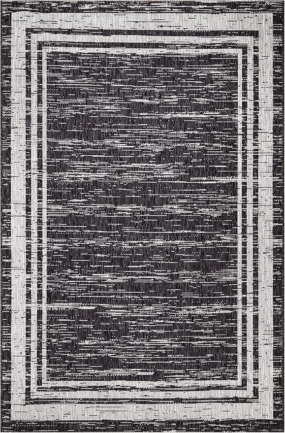 Keen Home Design Outdoor Rug - 8x10 Washable Indoor/Outdoor Rug for Patio, Balcony, Kitchen, Garden, Beach, Deck and Porch. Size: 7'9" x 10'2"-Ruum Studio Home