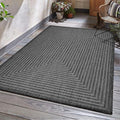 Adiva Rugs Outdoor Indoor Area Rug, Weather Resistant, Easy to Clean, Stain Resistant Floor Mat for Dining Room, Backyard, Deck, Patio (Pebble Weiss, 6' x 9')-Ruum Studio Home