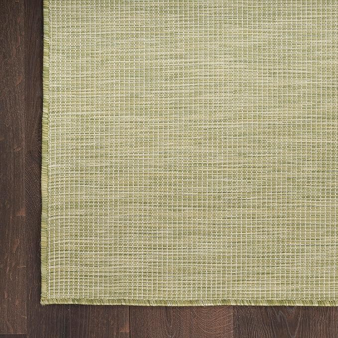 Nourison Home Positano Indoor/Outdoor Green 5' x 7' Area Rug, Easy Cleaning, Non Shedding, Bed Room, Living Room, Dining Room, Backyard, Deck, Patio (5x7)-Ruum Studio Home