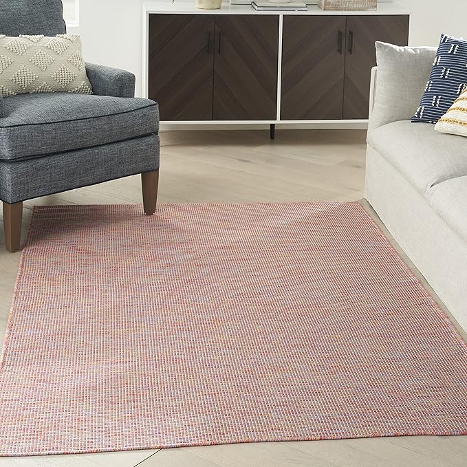 Nourison Home Positano Indoor/Outdoor Rainbow 6' x 9' Area Rug, Easy Cleaning, Non Shedding, Bed Room, Living Room, Dining Room, Backyard, Deck, Patio (6x9)-Ruum Studio Home