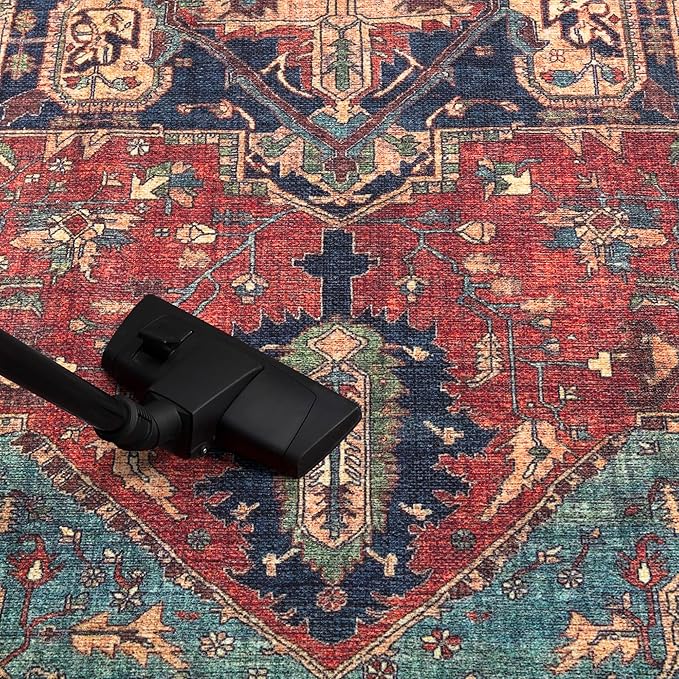 Keen Home Design 2x12 Rug - Machine Washable Runner Rug with Non-Slip Backing, Ideal for Hallway, Entryway, Kitchen, Laundry Room - Vintage, Easy Clean, Durable, Low Pile - (2'6" x 12')-Ruum Studio Home