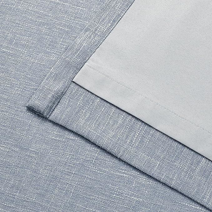 Vision Home Chambray Blue Full Blackout Curtains Pinch Pleated Room Darkening Window Curtains 72 inch for Living Room Bedroom Thermal Insulated Pinch Pleat Drapes with Hooks Back Tab 2 Panel 40"Wx72"L-Ruum Studio Home