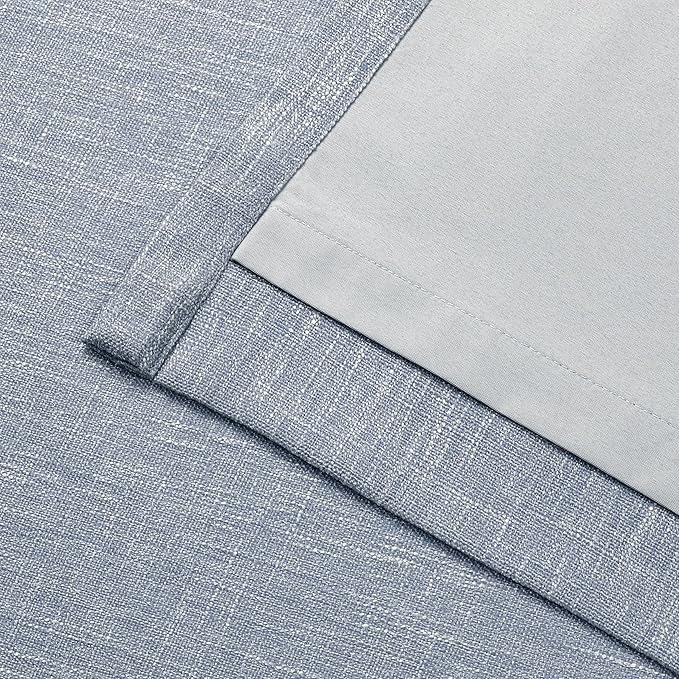 Vision Home Chambray Blue Pinch Pleated Full Blackout Curtains Room Darkening Window Curtains 95 inch for Living Room Bedroom Thermal Insulated Pinch Pleat Drapes with Hooks Back Tab 2 Panel 40"Wx95"L-Ruum Studio Home