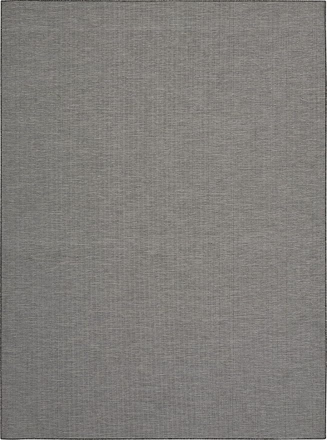Nourison Home Positano Charcoal 8' x 10' Area Rug, Modern, Solid, Indoor/Outdoor, Easy Cleaning, Non Shedding, Bed Room, Living Room, Deck, Backyard-Ruum Studio Home