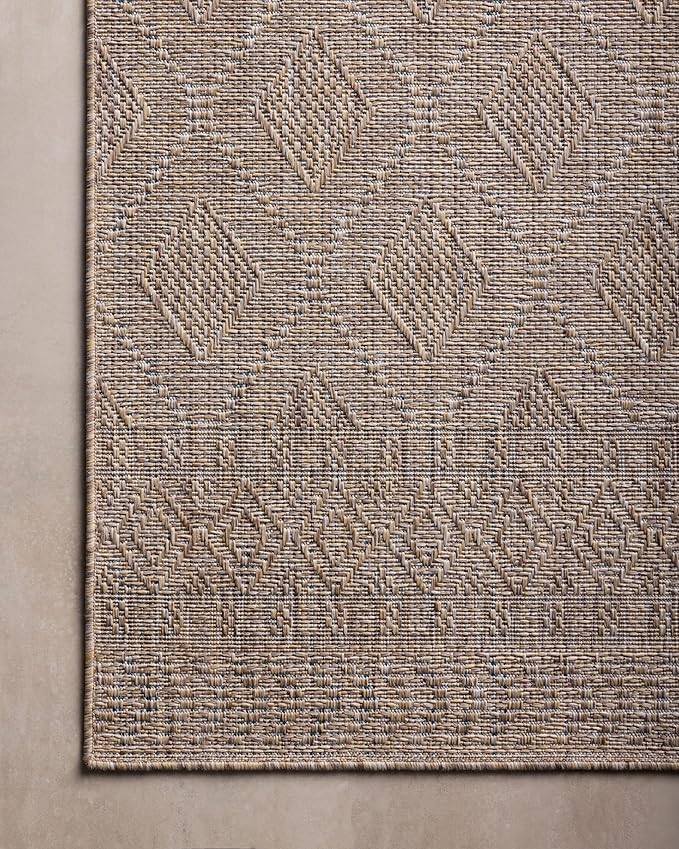 Loloi Amber Lewis Topanga Collection TOP-06 Natural/Mist 6'-7" x 9'-4" Indoor/Outdoor Area Rug-Ruum Studio Home