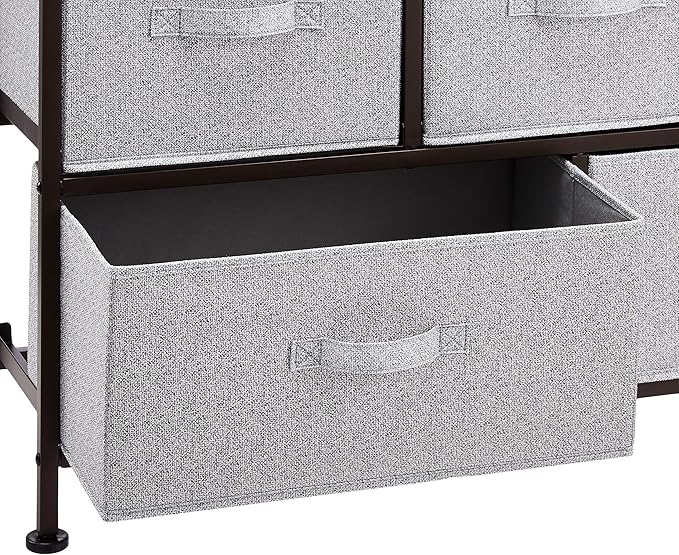 Amazon Basics Extra Wide Fabric 5-Drawer Storage Organizer Unit for Closet, Bronze-Ruum Studio Home