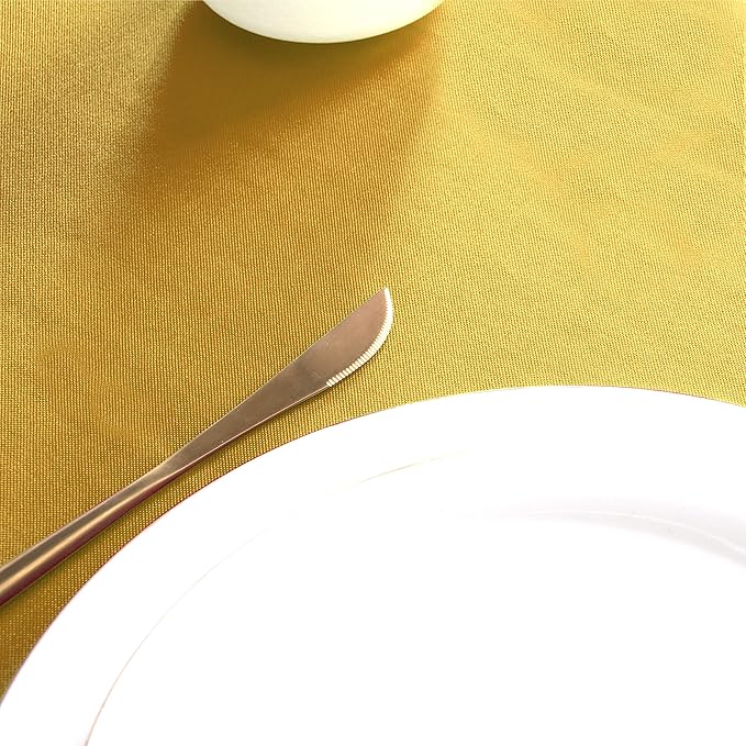 sancua Rectangle Tablecloth - 54 x 78 Inch - Stain and Wrinkle Resistant Washable Polyester Table Cloth, Decorative Fabric Table Cover for Dining Tables, Buffet Parties and Camping, Yellow-Ruum Studio Home
