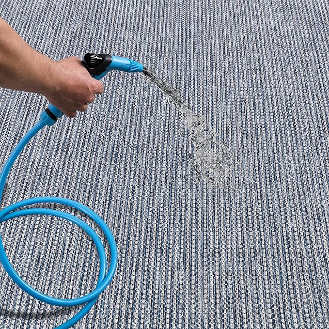 Keen Home Design Terrace Outdoor Area Rug - 4x6 Washable Indoor/Outdoor Rug for Patio, Kitchen, Balcony, Beach, Garden, Deck and Porch, Size: 3'10"x5'7"-Ruum Studio Home