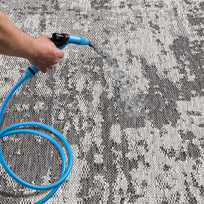 Keen Home Design Terrace Outdoor Area Rug - 8x10 Washable Indoor/Outdoor Rug for Patio, Kitchen, Balcony, Beach, Garden, Deck and Porch, Size: 7'7"x10'-Ruum Studio Home