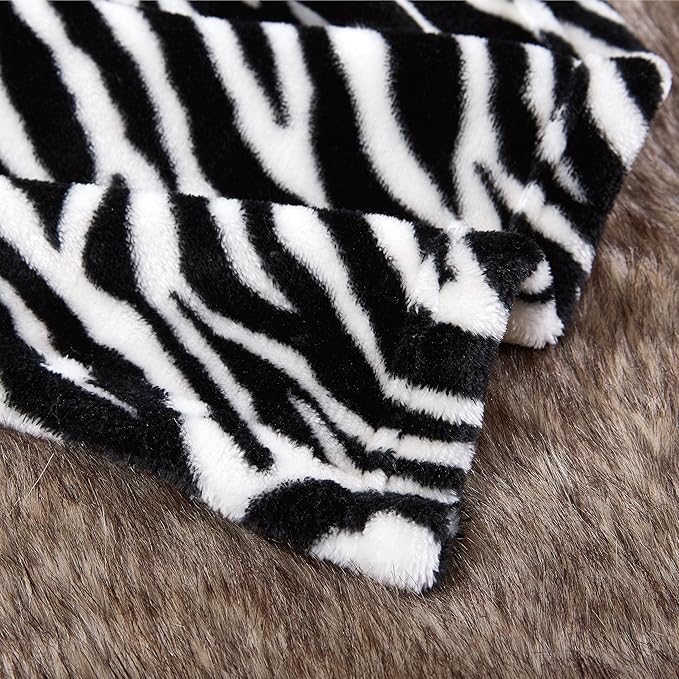 MERRYLIFE Throw Blanket Couch | Soft Decorative Ultra-Plush Soft Colorful Blanket| King Size Travel Throws Oversized |(90" 102", Zebra)-Ruum Studio Home