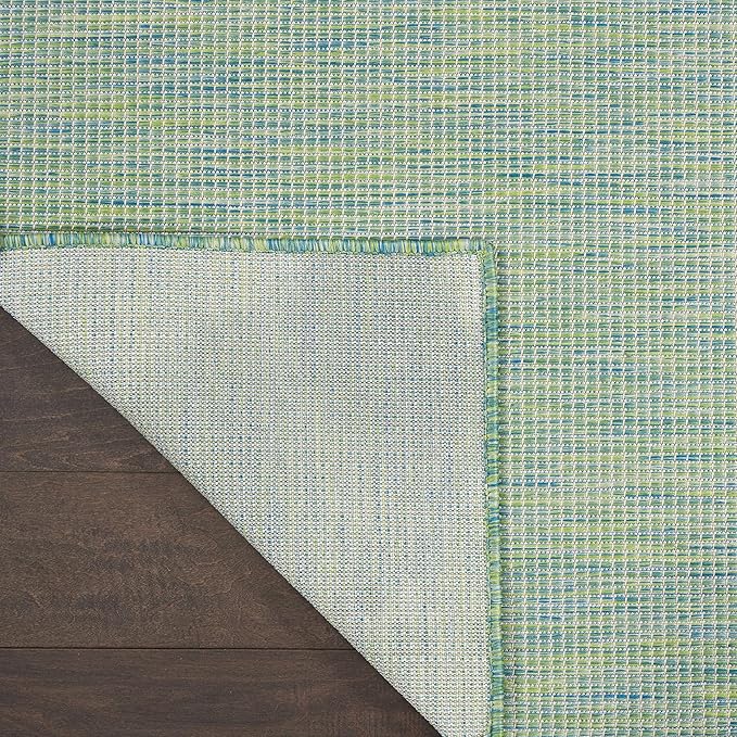 Nourison Positano Indoor/Outdoor Blue/Green 7' x 10' Area Rug, Easy Cleaning, Non Shedding, Bed Room, Living Room, Dining Room, Backyard, Deck, Patio (7x10)-Ruum Studio Home
