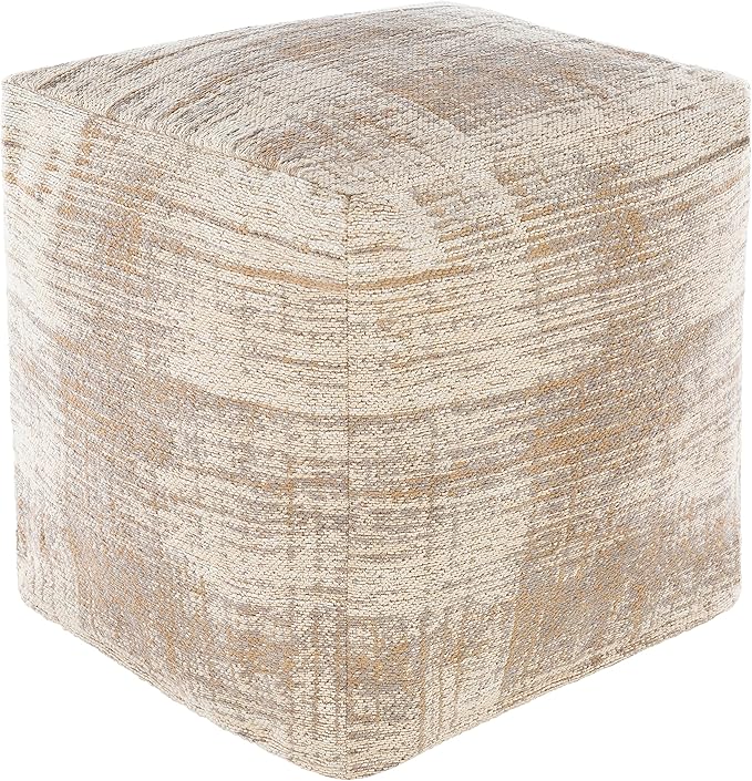 Mark&Day Pouf Ottoman, Puchenstuben Modern Taupe Cube Pouf Foot Rest for Living Room, Bedroom and Boho Home Decor (18"x18"x18")-Ruum Studio Home
