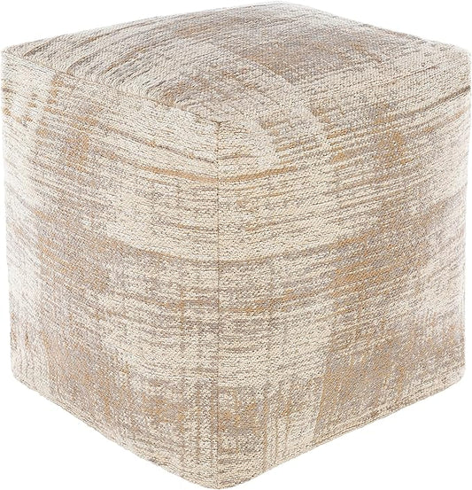 Mark&Day Pouf Ottoman, Puchenstuben Modern Taupe Cube Pouf Foot Rest for Living Room, Bedroom and Boho Home Decor (18"x18"x18")-Ruum Studio Home