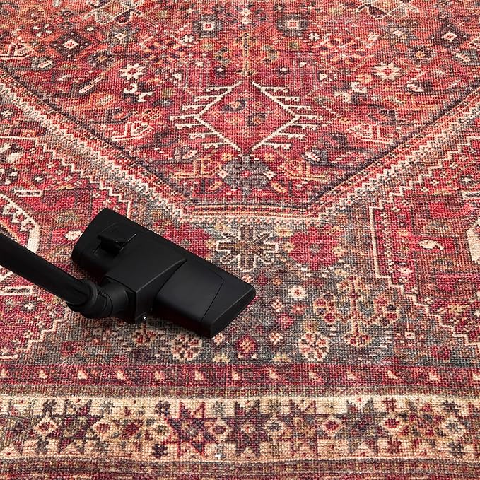 Keen Home Design 4x6 Rug - Machine Washable Area Rug with Non-Slip Backing, Ideal for Living Room, Dining Room, Bedroom - Vintage, Easy Clean, Durable, Low Pile Rug - (4' x 6')-Ruum Studio Home