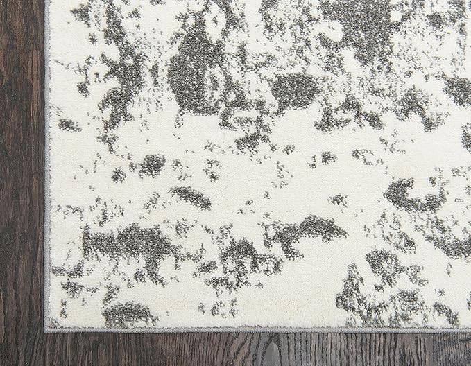 Unique Loom Rosso Collection Vintage, Geometric, Bohemian, Traditional, Distressed, Southwestern Area Rug, Rectangular 8' 0" x 10' 0", Light Gray/Ivory-Ruum Studio Home