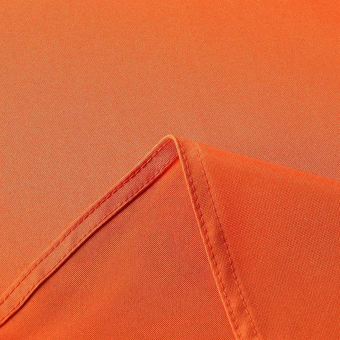 sancua Rectangle Tablecloth - 60 x 120 Inch - Stain and Wrinkle Resistant Washable Polyester Table Cloth, Decorative Fabric Table Cover for Dining Tables, Buffet Parties and Camping, Orange-Ruum Studio Home