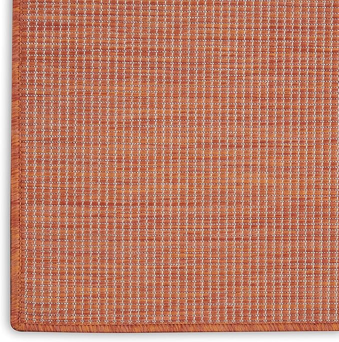 Nourison Positano Indoor/Outdoor Terracotta 2'2" x 10' Area Rug, Easy Cleaning, Non Shedding, Bed Room, Living Room, Dining Room, Backyard, Deck, Patio (2x10)-Ruum Studio Home