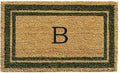 Calloway Mills 153041830B Sage Green Border 18" x 30" Monogram Doormat, (Letter B)-Ruum Studio Home